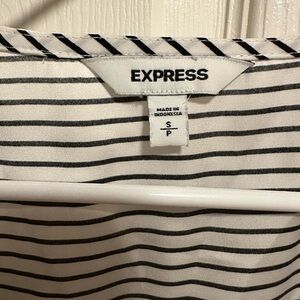 Express Monochrome Striped Blouse